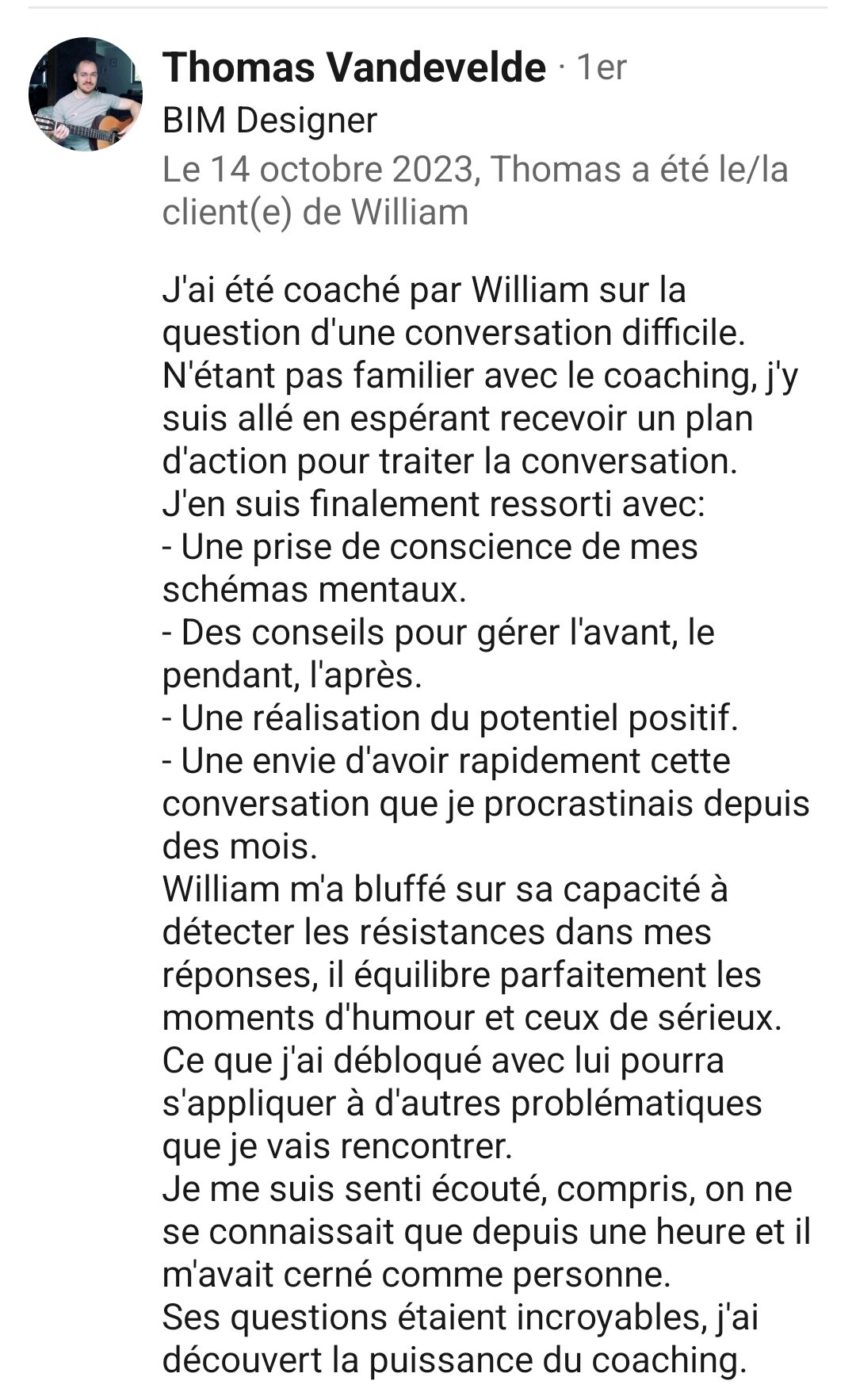 Coaching Premium d'entrepreneurs - William Roy