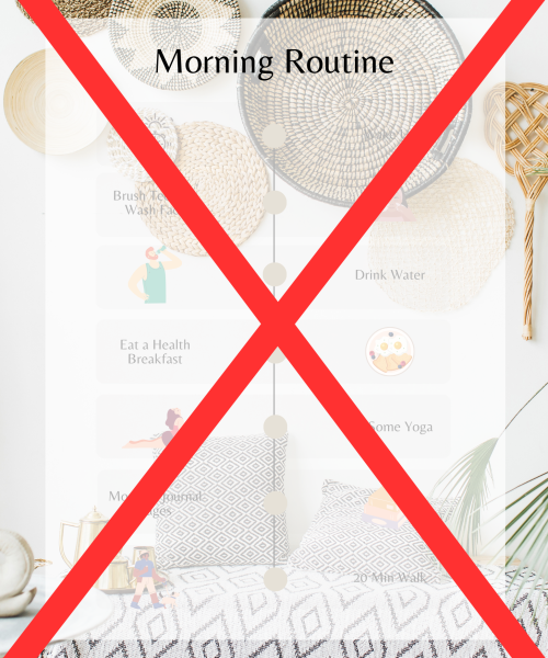 White Simple Photo Modern Morning Routine Planner